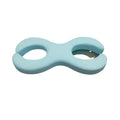 Blue cylindrical memory foam cervical pillow for neck support during sleep
