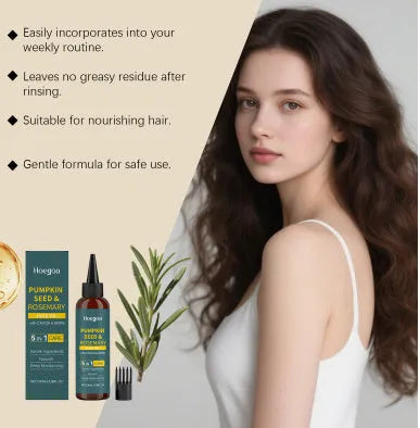 Rosemary hair care essential oil 100ml bottle with pointed applicator and detangling comb