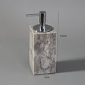 Marble bathroom toilet set with Bawang flower pattern including 16 pieces such as tissue boxes, lotion bottles, soap dishes, trays