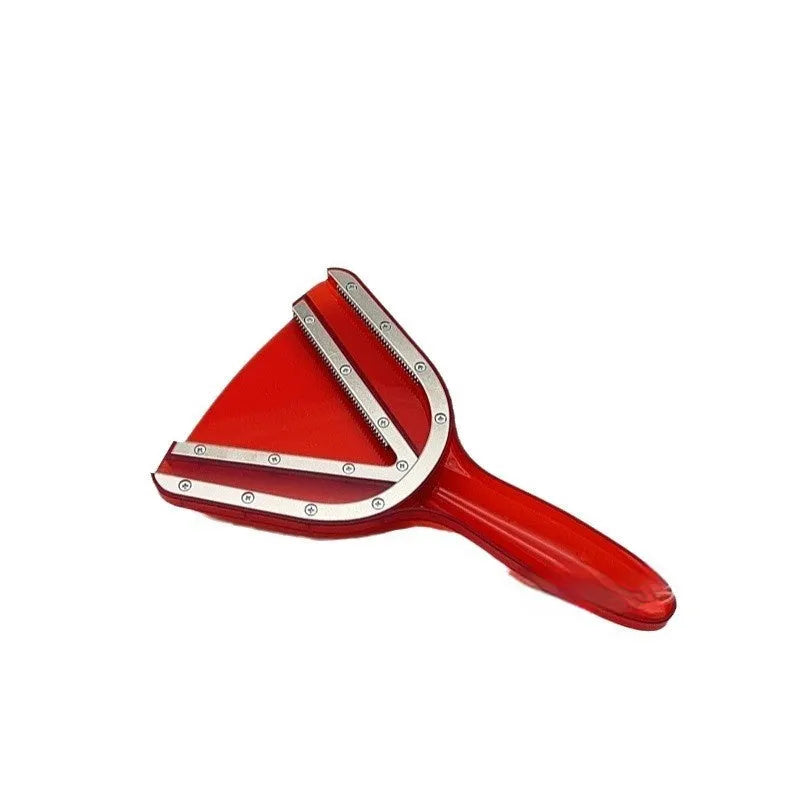 Adjustable telescopic plastic bottle opener in red colour showing non-slip grip surface