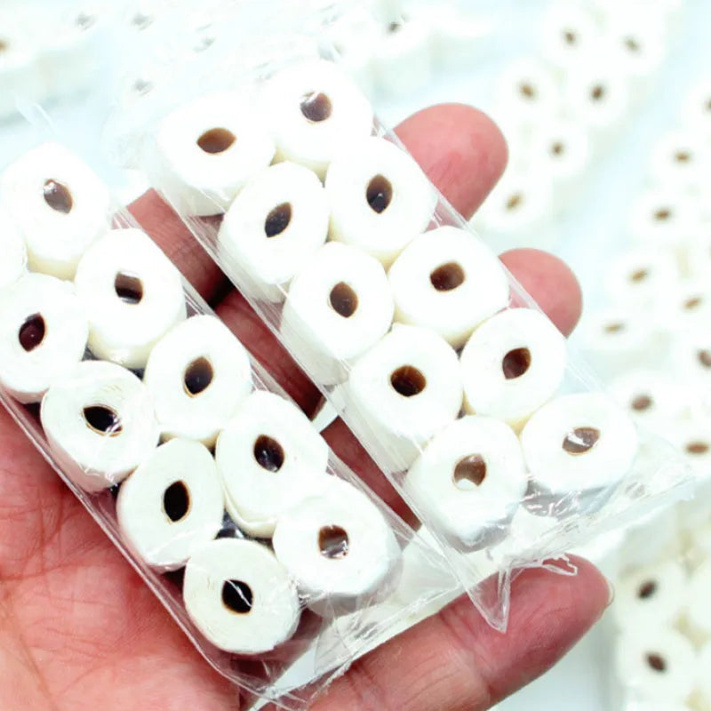 Simulated paper tissue roll model for children's educational play measuring 30x15x80mm