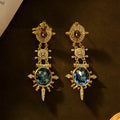 Gold retro geometric stud earrings with 10mm round shape and court style design