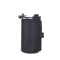 Adjustable outdoor heat-holding bottle cover in Oxford cloth with PU lining, shown in black and khaki colour options