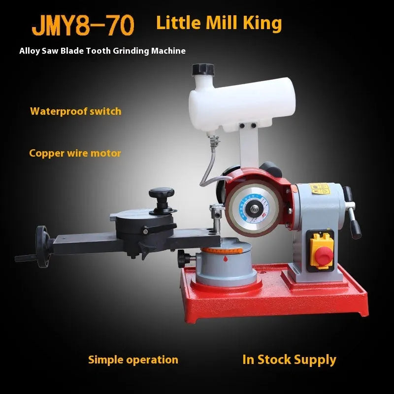 Small manual gear grinding machine for alloy circular saw blade sharpening with angle adjustment wheel
