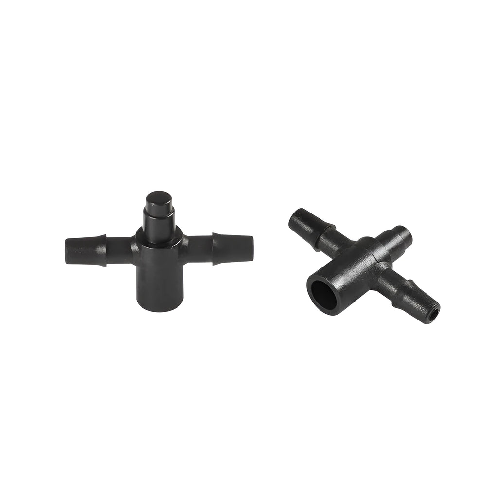 PE tee joint water distributor fitting for micro-spray irrigation systems