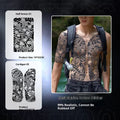 Half a tattoo sticker men's trendy pattern advanced simulation water transfer Chinese style 19x32CM