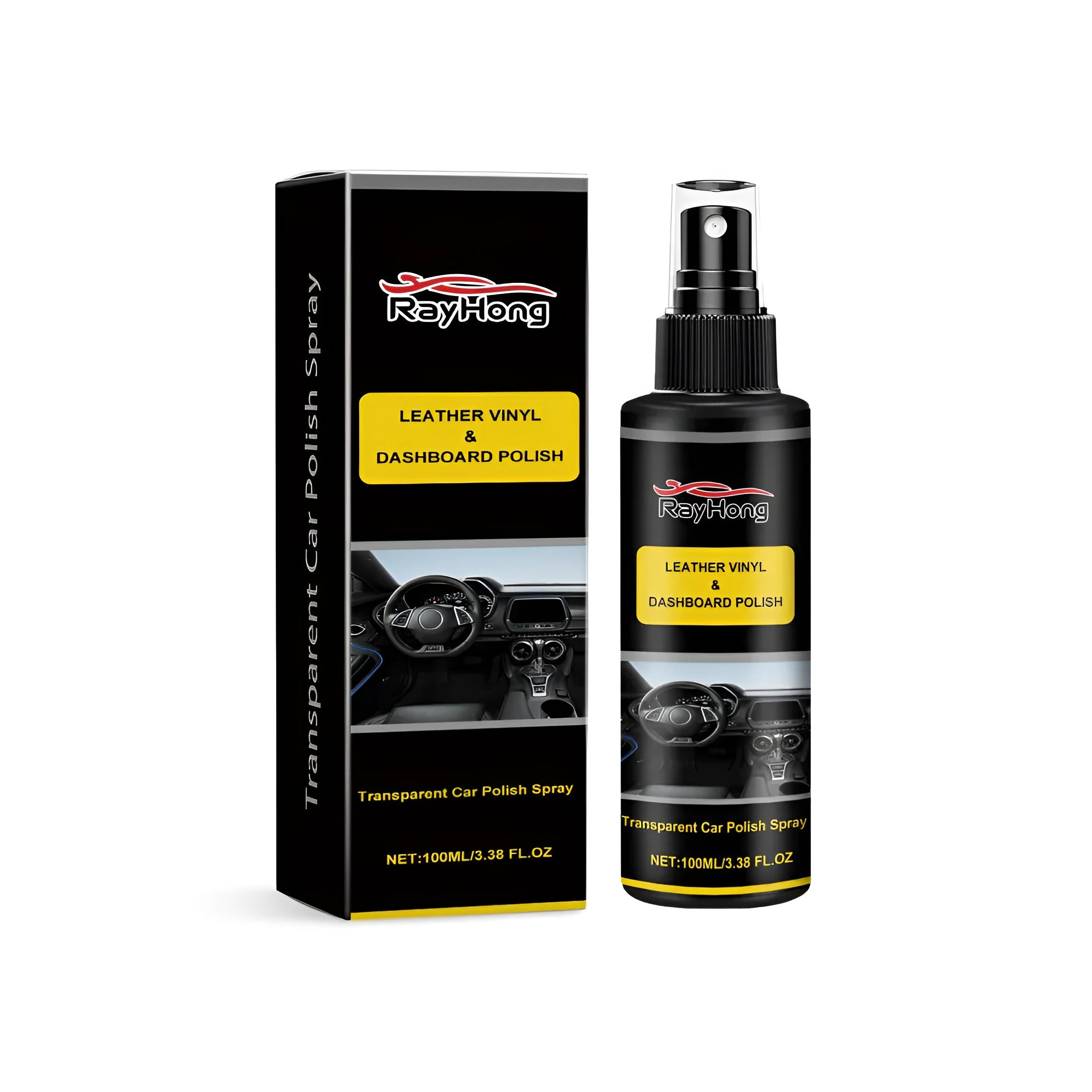 A 3.7x14cm car polishing spray bottle in its box for automotive paint maintenance.
