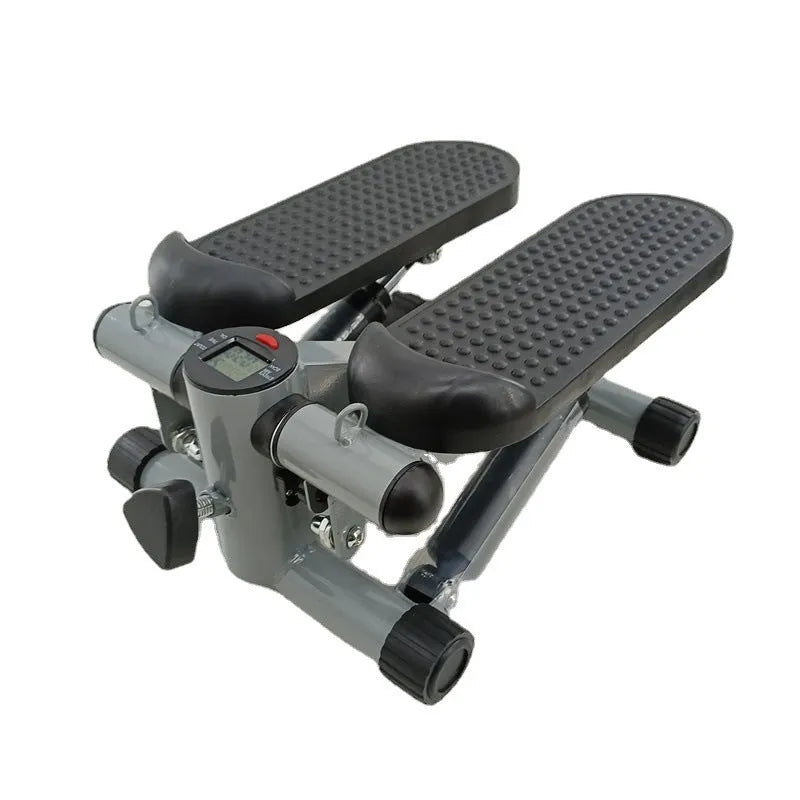 Silver grey hydraulic mini treadmill waist slimming machine for home fitness use