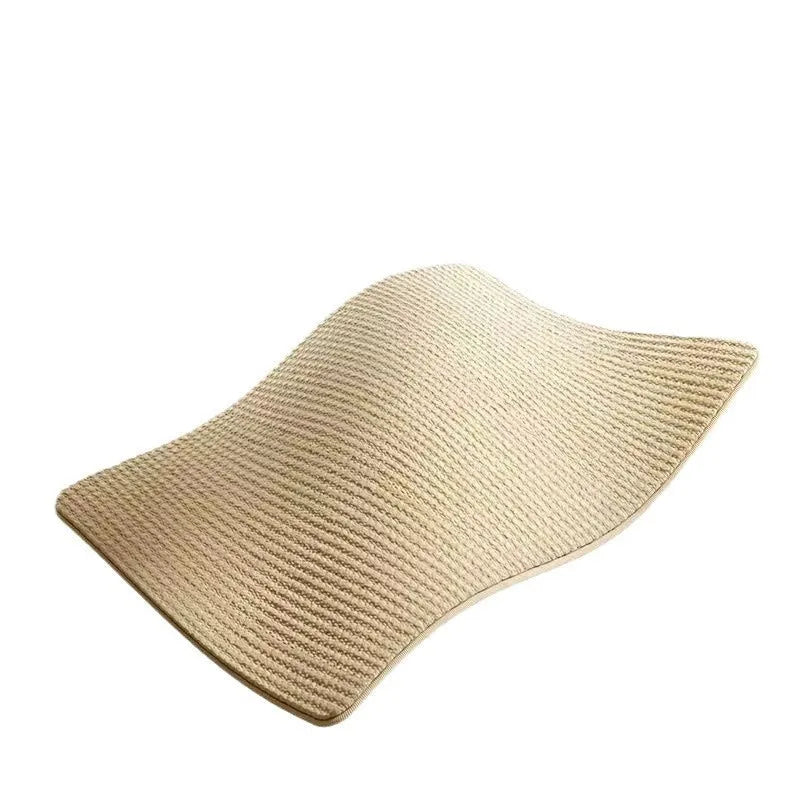 Sisal cat scratch board with natural texture in pastoral design
