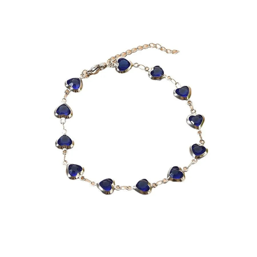 Devil's Eye Creative Heart Bracelet in stainless steel with geometric design and multiple colour options