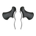 Road bicycle aluminium alloy brake handles in black and black silver for 22.2mm and 23.8mm handlebars