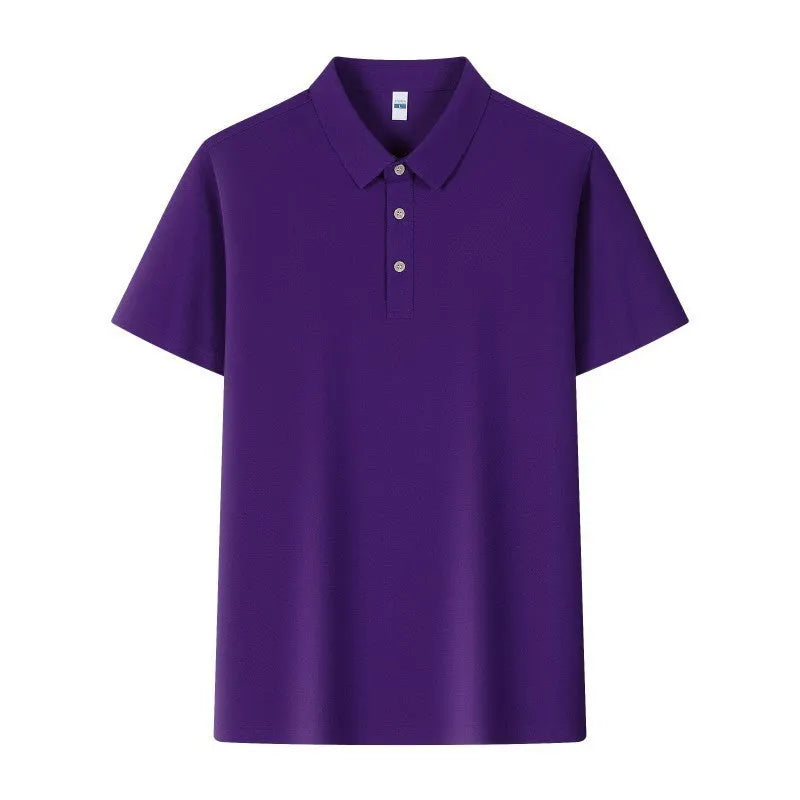 5A antibacterial Solona polo shirt cool feeling solid colour short sleeve cotton work top in black