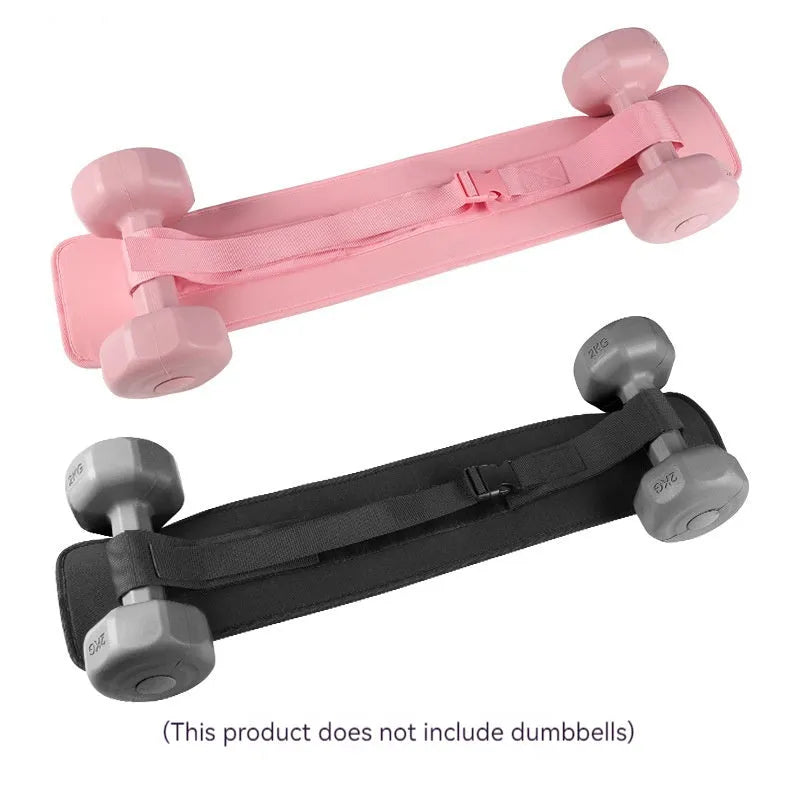 Weight-bearing hip bridge auxiliary strap fitness training belt in black or pink for yoga and body shaping