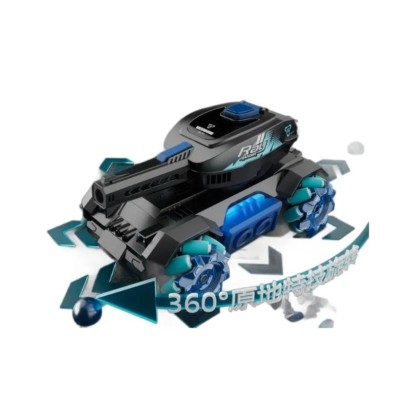 Y1 four-wheel drive gesture sensor remote control tank toy car in red with music light feature