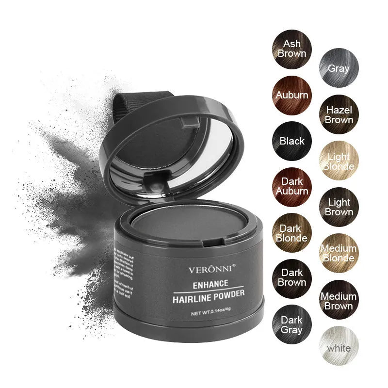 Hairline powder cosmetic product with 14 colour classifications for shadow repair and skin colour improvement