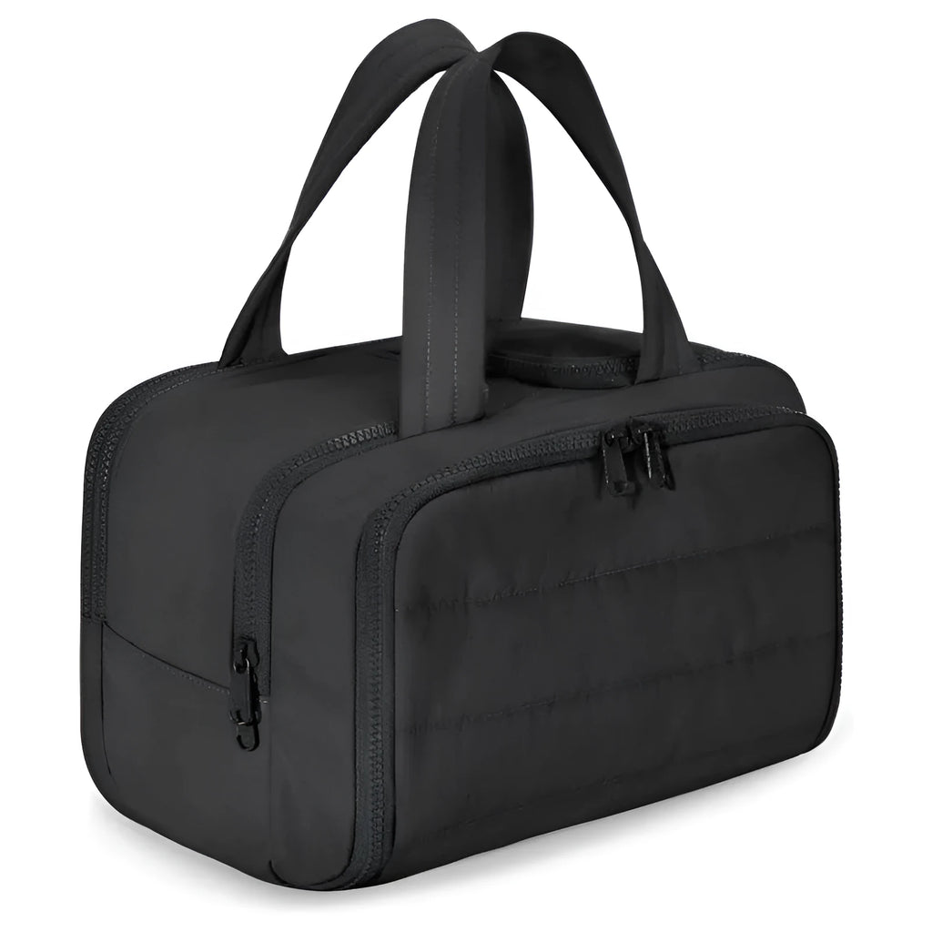 Large lightweight travel toiletry bag with wide opening in a choice of colours.