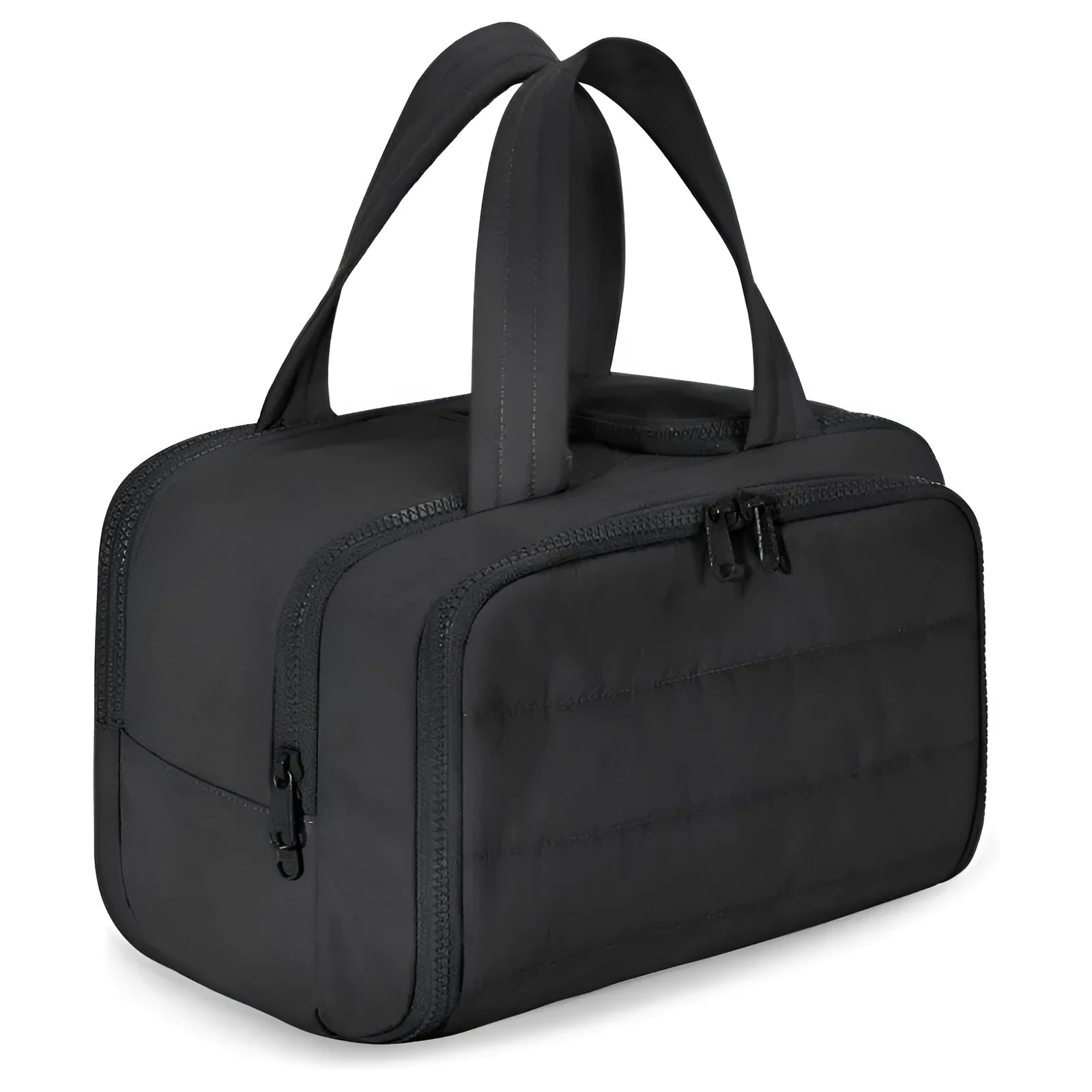 Large lightweight travel toiletry bag with wide opening in a choice of colours.
