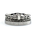 Men's adjustable copper zircon bracelet with Roman royal crown charm, four colour finish options