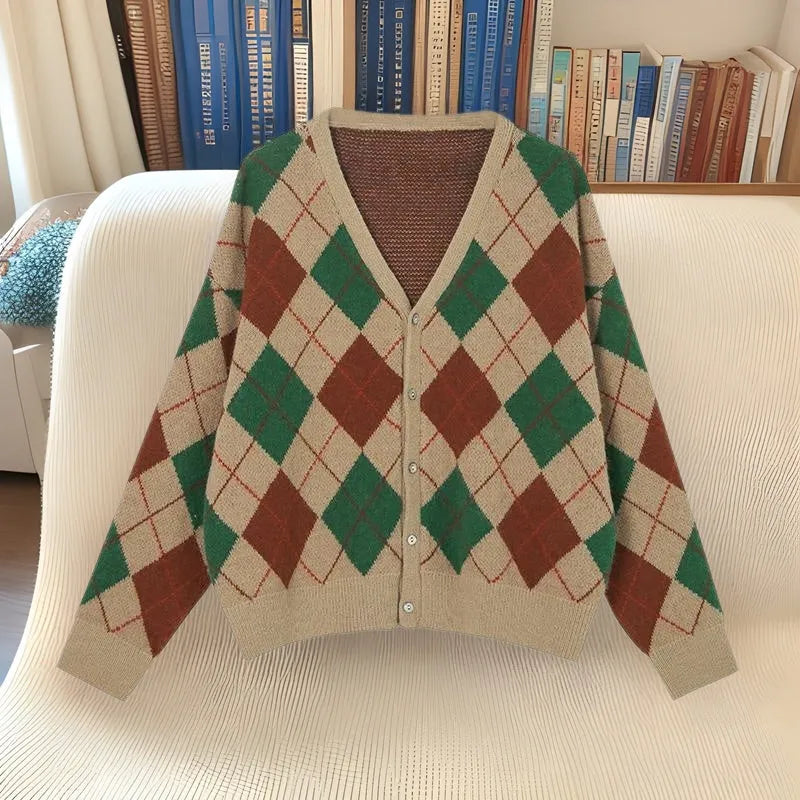 Casual knitted cardigan coat in acrylic fabric available in pink, green, black, dark khaki and light khaki colours