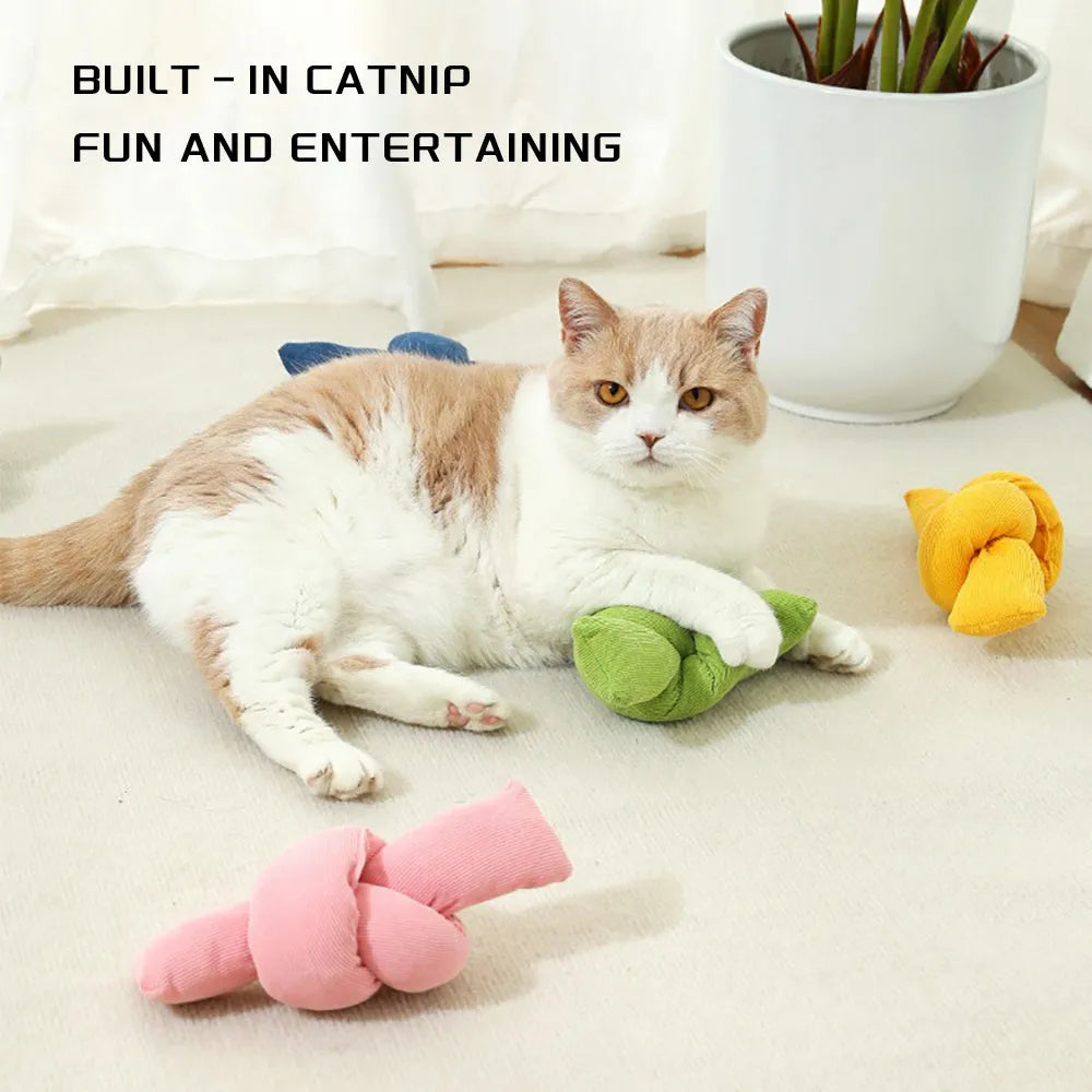 White cotton knot rope dog toy for tug play and dental health