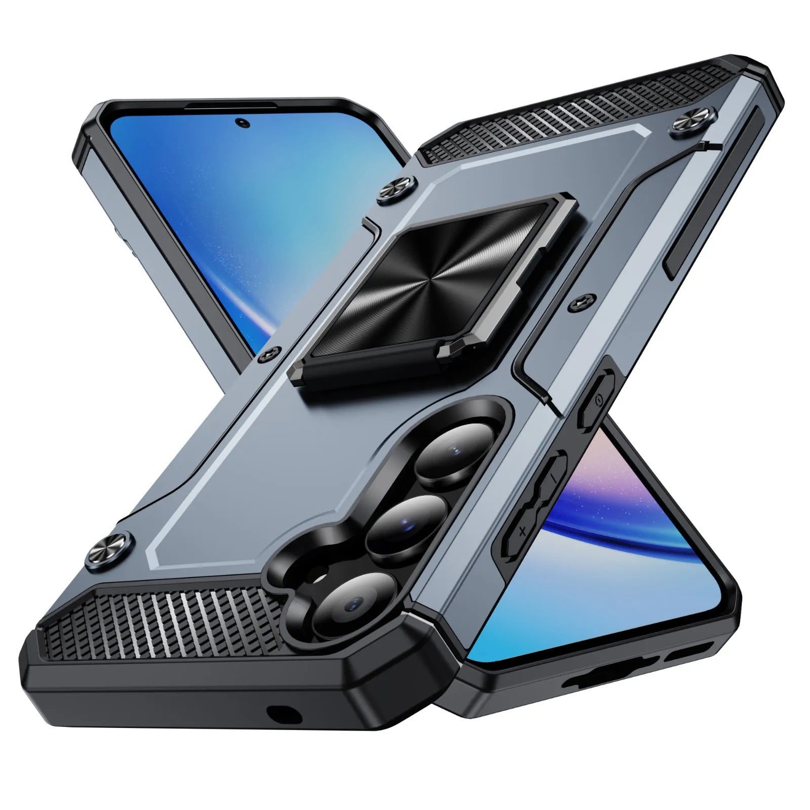 Anti drop magnetic rotating wristband phone case for Samsung A05S A15 A24 A25 A35 A55 in black