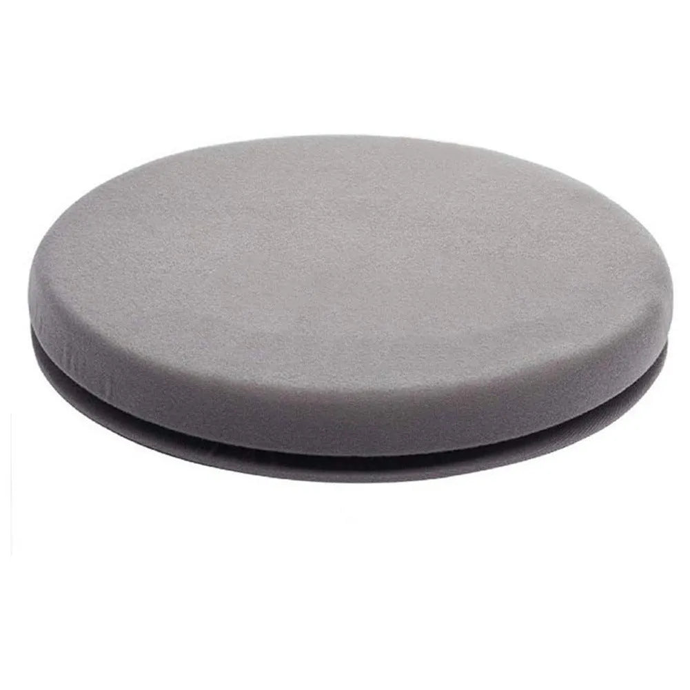 360-degree rotating car seat cushion with non-slip base and removable plush cover