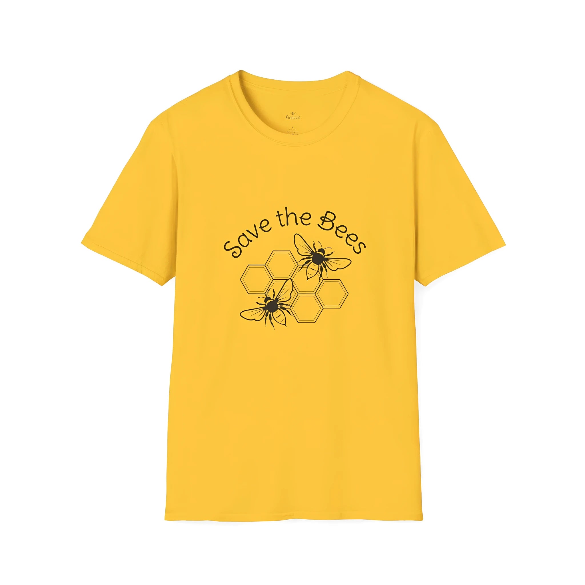 Men's yellow 3D printed casual t-shirt with round neck and short sleeves