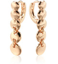Gold-coloured retro circle earrings with 8cm diameter woven copper construction