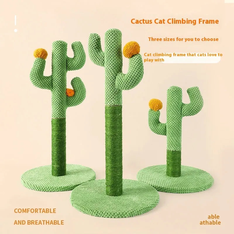 Masson cactus design cat scratch board scratching pole climber with sisal surface