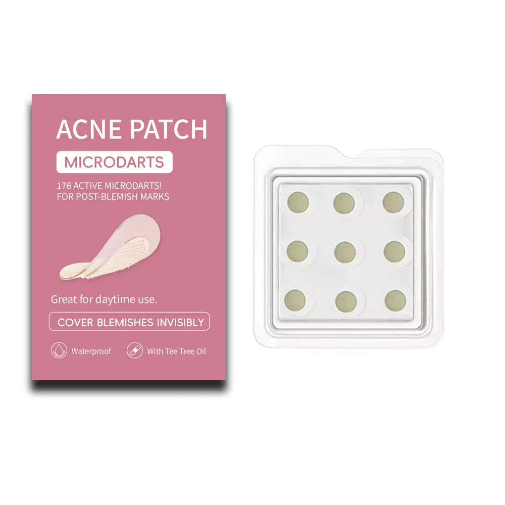 Clear acne patches in box for pimple and closed acne treatment