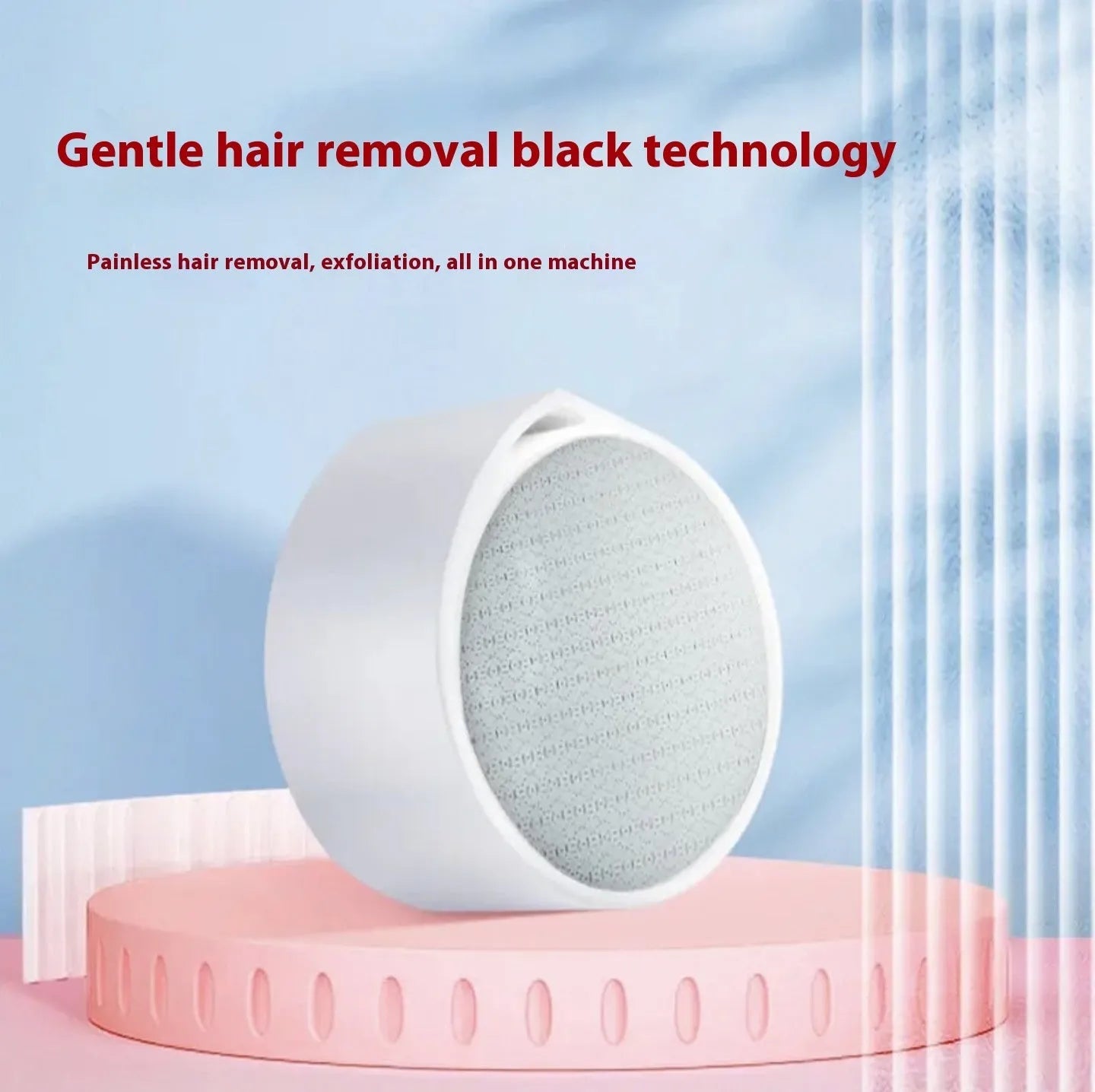 2-in-1 nano glass epilator and foot skin remover device in 2in1 style colour with plastic construction