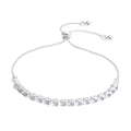 Micro-studded claw chain simple bracelet in metallic finish with round geometric studs on unisex wrist