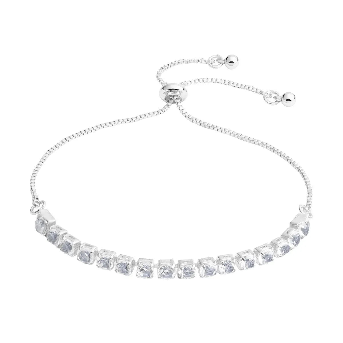 Micro-studded claw chain simple bracelet in metallic finish with round geometric studs on unisex wrist
