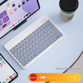 Wireless Bluetooth keyboard and matching rechargeable mouse in Elegant Pink colour