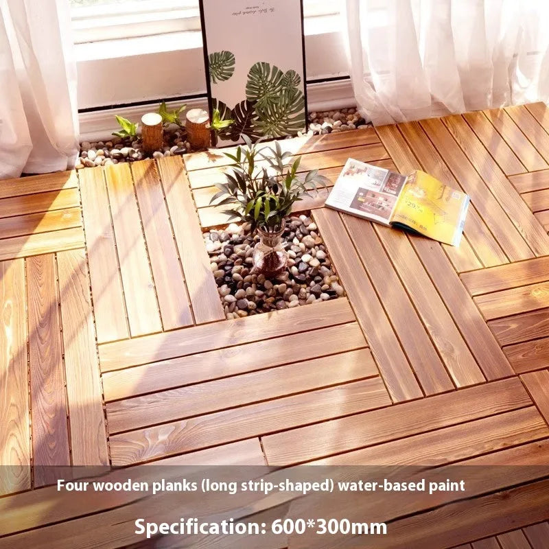 30x30cm camphor pine floor tiles with thickened construction for indoor outdoor balcony use