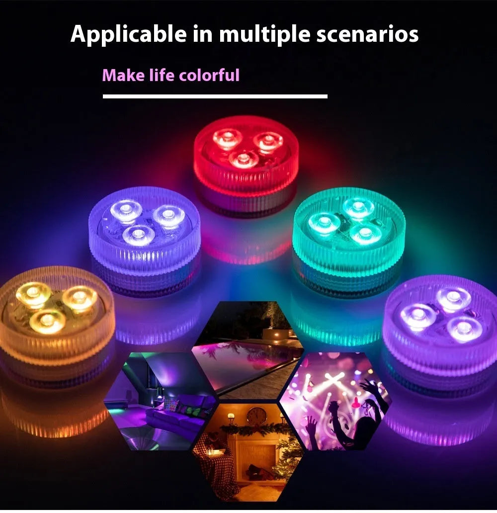 Waterproof remote control LED diving light for aquarium with plastic housing