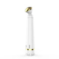 Portable USB rechargeable beauty instrument with white casing and metal light head for neck wrinkle removal