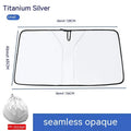 Car double ring front shield sun protection with titanium silver coating and NC fabric construction