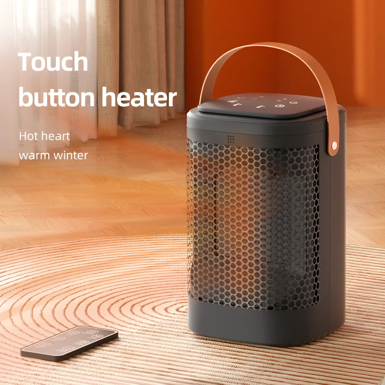 Touch screen PTC heating radiator in 618 electronic colour with remote control