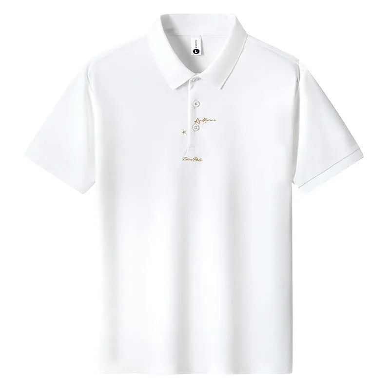 Men's loose casual cotton t-shirt with a letter pattern, shown in multiple colour options.