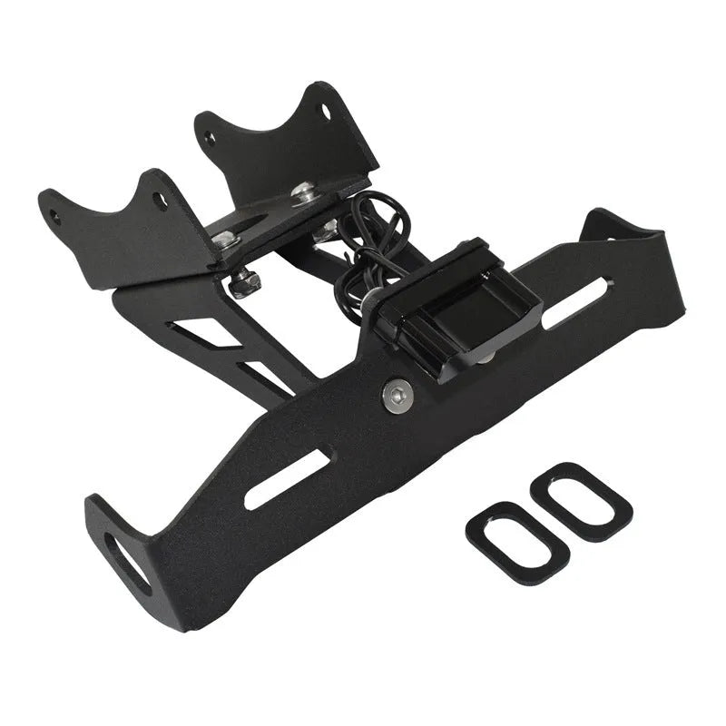 Black aluminium alloy Honda motorcycle rear licence plate holder for short tail modifications