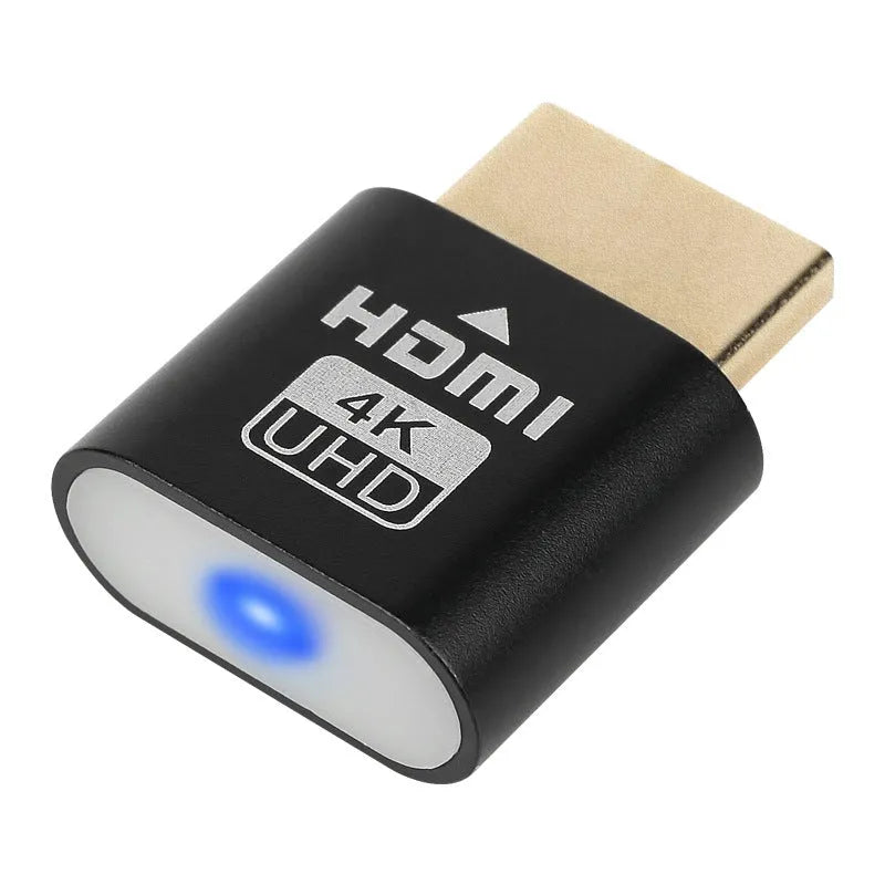 Graphics card HDMI virtual display adapter with 26.5mm plug in multiple metallic finishes