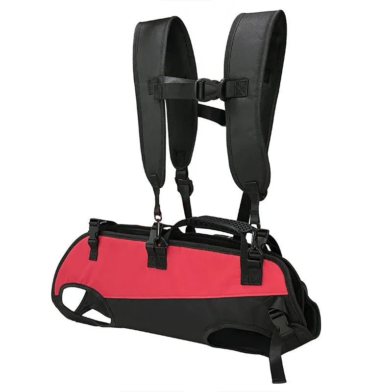 Multifunctional airborne outdoor walking stretcher pet backpack in Oxford cloth with 50-litre capacity
