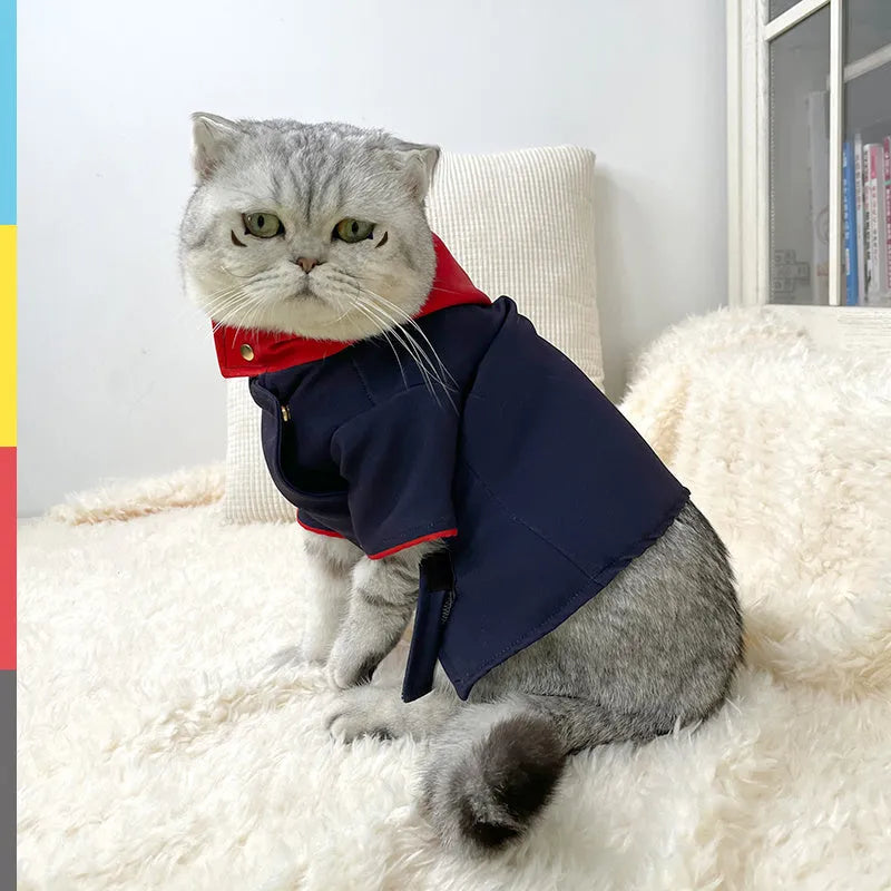 Pet hoodie costume for dogs and cats in tiger pattern colour with tie closure
