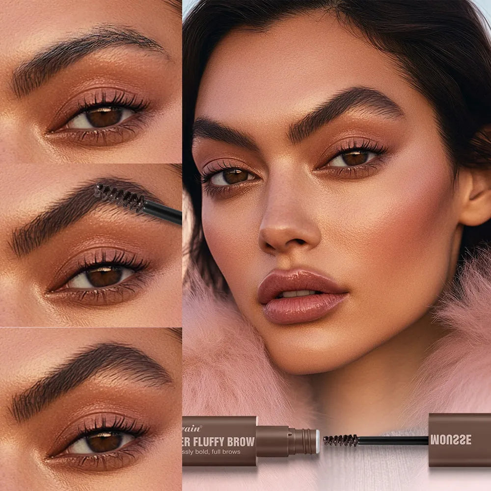 Eyebrow cream mousse for three-dimensional shaping in six colour options