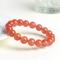 Natural South cherry red agate bracelet with polished scattered beads in multiple sizing options
