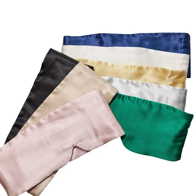 Mulberry silk sleep eye mask in multiple colours including black and champagne gold