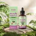 60 ml bottle of liquid dog supplement with milk thistle, omega-3, and turmeric extract