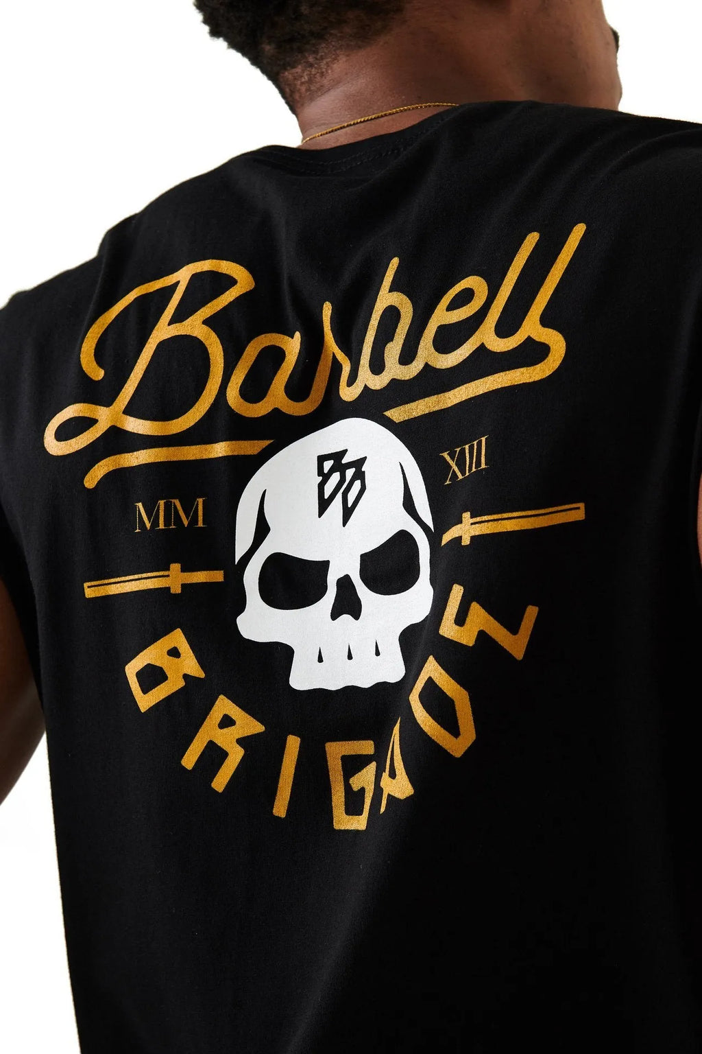 Black gold round neck short sleeve T-shirt made of pure cotton with quick-dry and moisture-wicking properties