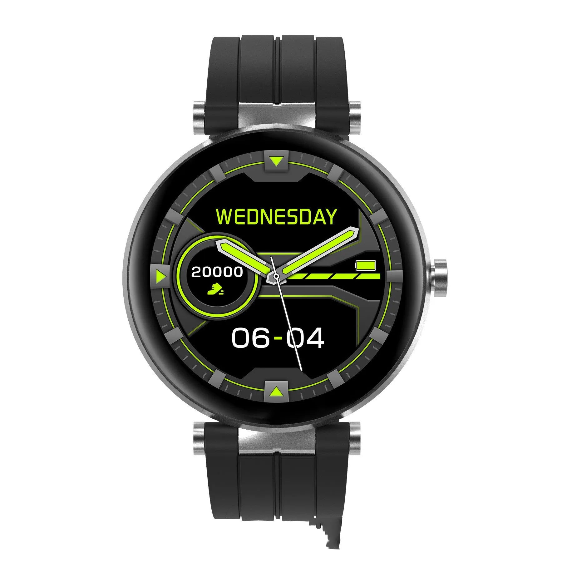 Smartwatch with blood pressure monitoring on wrist showing black, pink, and silver colour options
